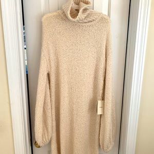 Soft Knitted Turtle Neck Sweater Dress